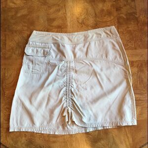 ATHLETA KHAKI Skirt w Ruche Cinch